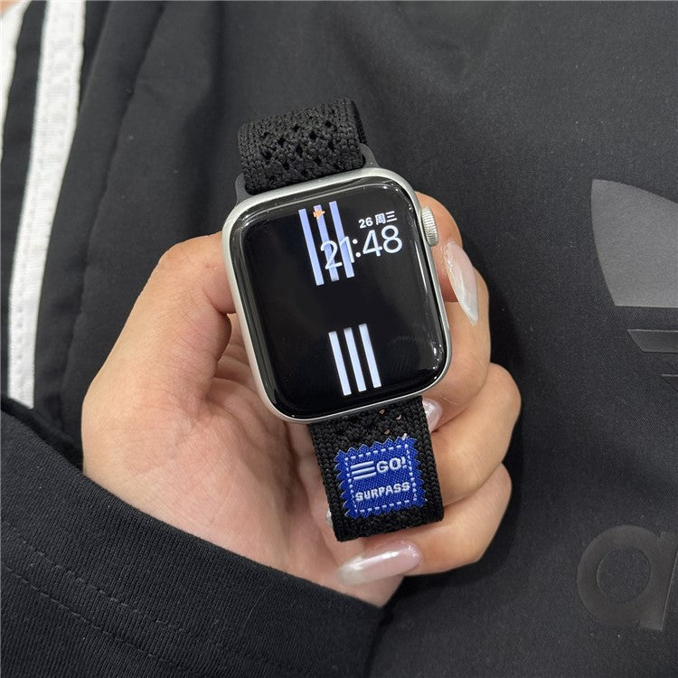 Elegant og pustende klokkerem i nylon – med spisskant for Apple Watch