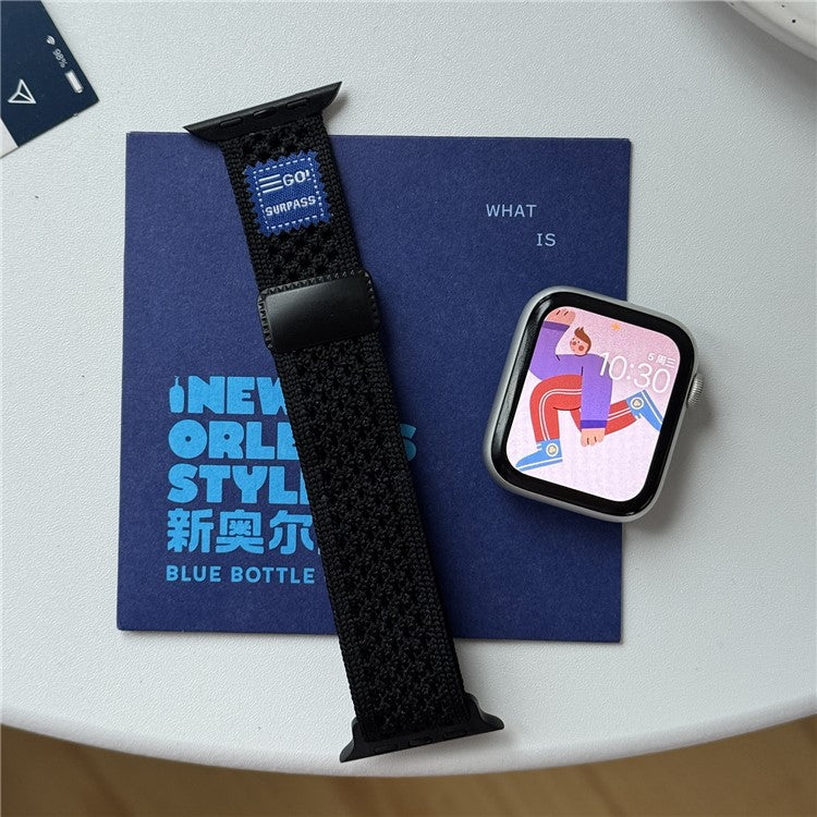 Elegant og pustende klokkerem i nylon – med spisskant for Apple Watch
