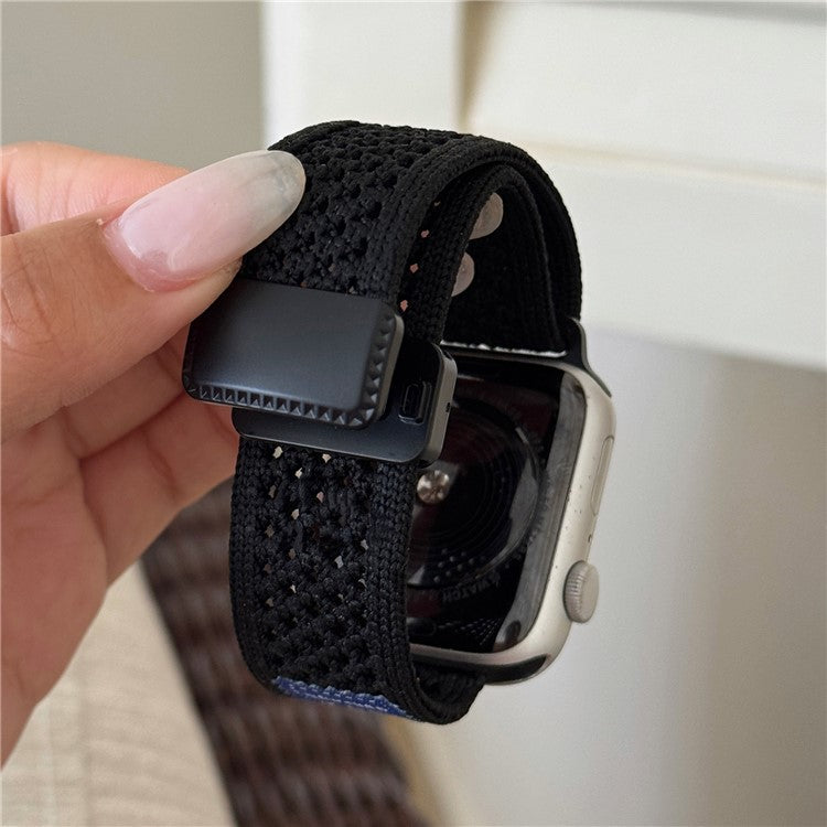 Elegant og pustende klokkerem i nylon – med spisskant for Apple Watch