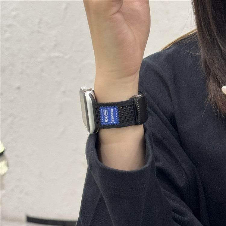 Elegant og pustende klokkerem i nylon – med spisskant for Apple Watch