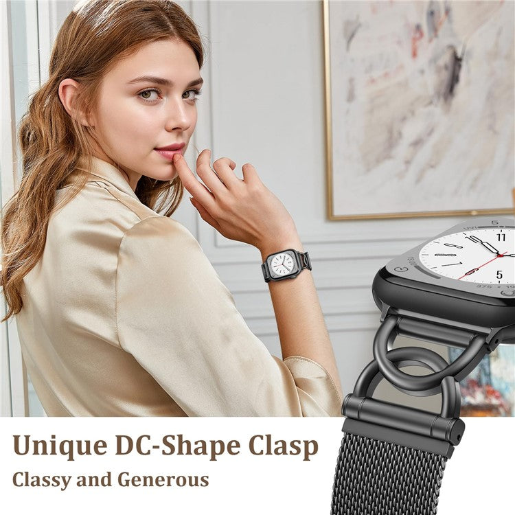 Elegant Milanese reim i sølv for Apple Watch