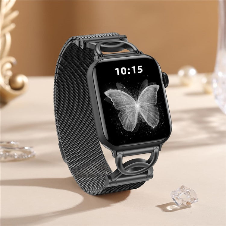 Elegant Milanese reim i sølv for Apple Watch