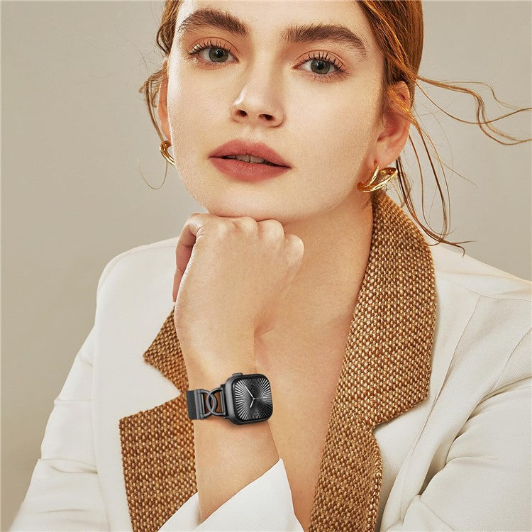 Elegant Milanese reim i sølv for Apple Watch