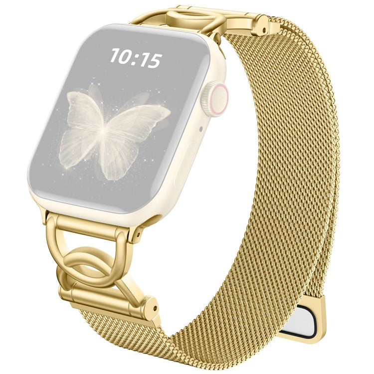 Elegant Milanese reim i sølv for Apple Watch