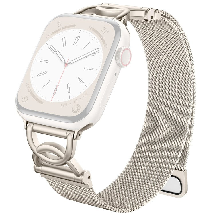 Elegant Milanese reim i sølv for Apple Watch
