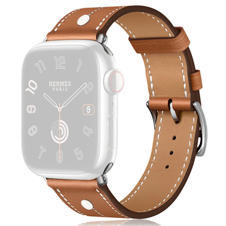 Læderrem med nitter – til Apple Watch 38–42 mm