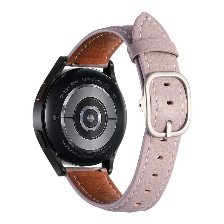 Personalisera din smartklocka med detta armband i högkvalitativt läder-Mist Lila-Smartbandstore