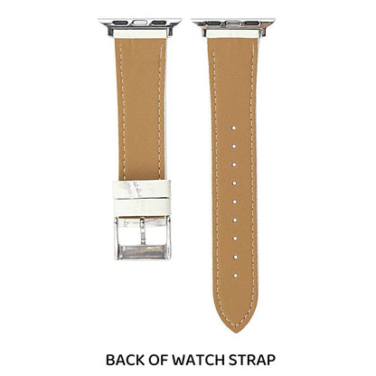 Stiligt armband i krokodilpräglat läder för Apple Watch