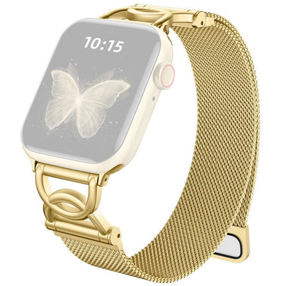 Elegant Milanese reim i sølv for Apple Watch