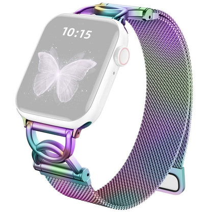 Elegant Milanese reim i sølv for Apple Watch