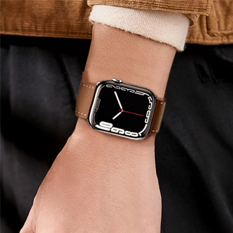 Læderrem med nitter – til Apple Watch 38–42 mm