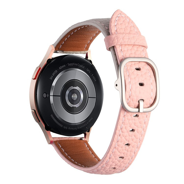 Personalisera din smartklocka med detta armband i högkvalitativt läder-Grårosa-Smartbandstore