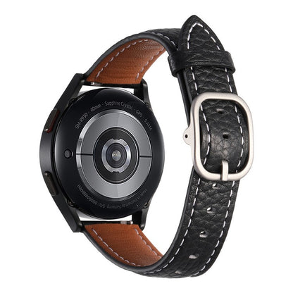 Personalisera din smartklocka med detta armband i högkvalitativt läder-Svart-Smartbandstore
