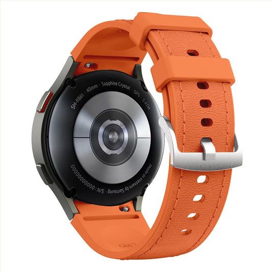 Silikon-läderarmband – för Samsung Galaxy Watch-serien