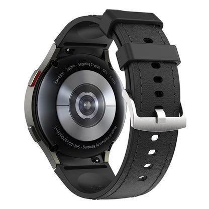 Silikon-läderarmband – för Samsung Galaxy Watch-serien-Svart-Smartbandstore